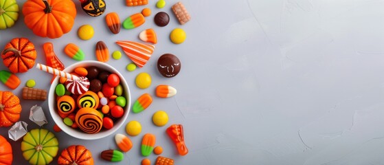 Spooky Halloween Candy Bowl © Phuwameth