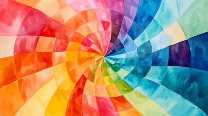 Obraz premium Colorful abstract geometric background with vibrant triangles and a seamless design in shades of yellow and blue, perfect for wallpapers or decorative art