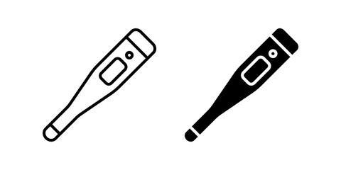 Thermometer icon set. Digital thermometer Symbol. Temperature sign. for mobile concept and web design. vector illustration on white background