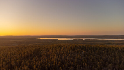 Midnights sun at the Arctic Circle