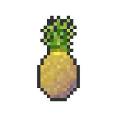 Obraz premium fresh pineapple fruit pixel art