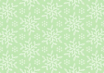 Green Abstract Floral Leaf Background Seamless Pattern