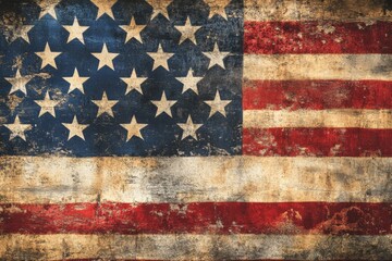 A banner with a bold, red, white, and blue color scheme, featuring a stylized image of the American flag, with the words 'Never Forget' emblazoned across the top 