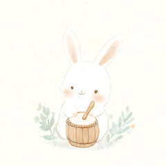 Obraz premium Bunny Drummer.