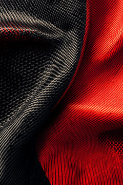black and red colour carbon fibre stylish raw material background for posting and status generated by AI