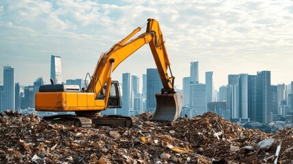 Obraz premium Creative approaches to reuse construction waste and debris