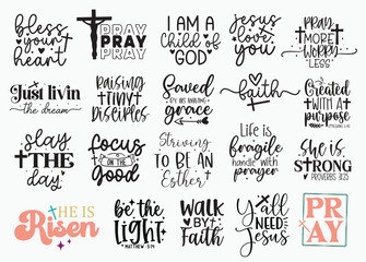 Christian T-shirt Design Set, Christian T-shirt Design, Christian SVG Design, Boho Christian SVG, Bible Verse SVG, Scripture SVG, God Jesus SVG, Psalm SVG, Love Faith SVG, Christian t-shirt Design