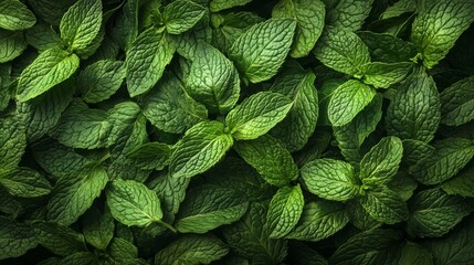 Fresh mint. Flatlay