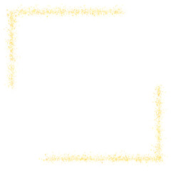 Rectangle sparkle golden frame for card, banner, video, presentation, invitation, 1x1 scale ratio