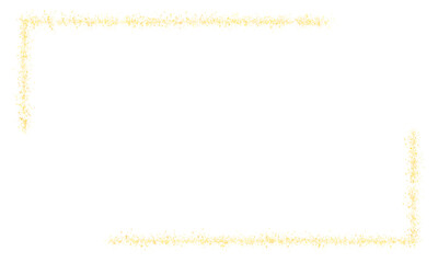 Rectangle sparkle golden frame for card, banner, video, presentation, invitation, 16x9 scale ratio