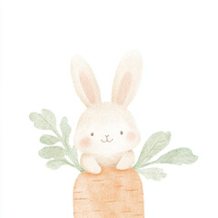 Obraz premium Bunny on Carrot.
