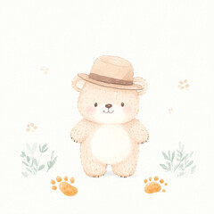 Cute Bear in Hat.