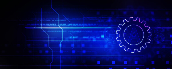 2d illustration abstract gear Network
