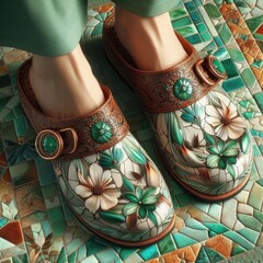 Shoe's,leg, footwear, silhouette, water, man, national, person, rock, walking, boot, knee, entrance, background, dress, stroll, hand, woman, family, stone, female, couple, scenery, Crocs, sabo macro