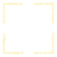 Rectangle sparkle golden frame for card, banner, video, presentation, invitation, 1x1 scale ratio