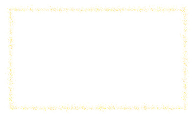 Rectangle sparkle golden frame for card, banner, video, presentation, invitation, 16x9 scale ratio