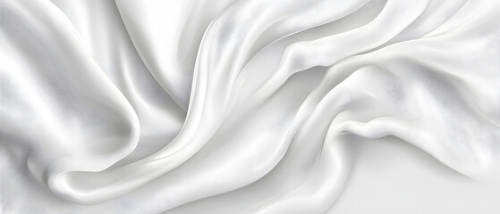 Obraz premium A flat vector illustration of a white background with a delicate fabric texture, featuring small, subtle shadow waves. The texture is smooth and minimal, with light shadows adding depth and dimension