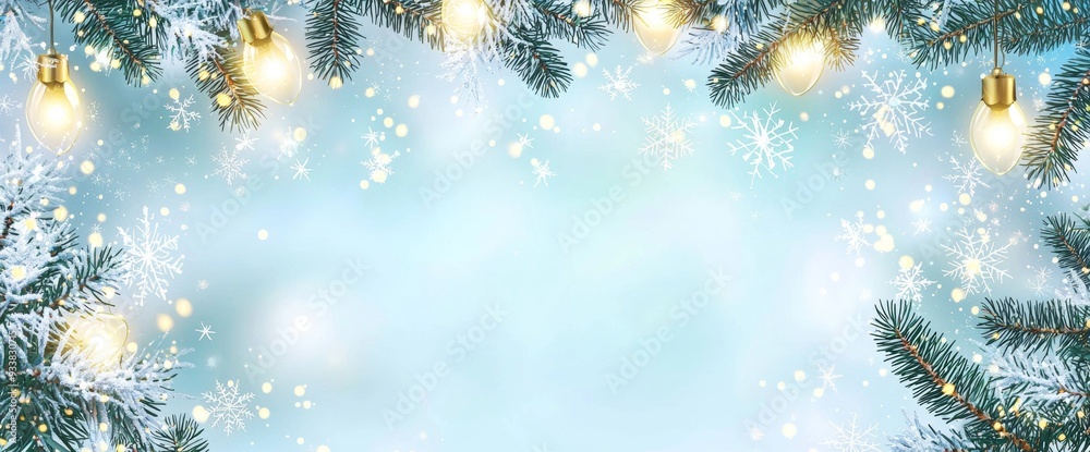 Canvas Prints Christmas light panorama in abstract form. Modern illustration.