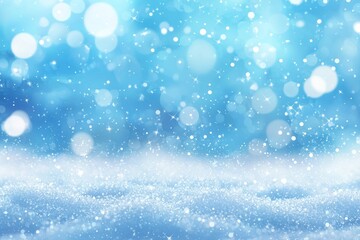 Silver and soft blue colored blurry Christmas and New Year greeting card illustration background with bokeh.