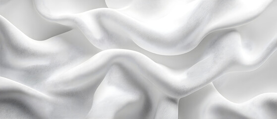 Obraz premium A flat vector illustration of a white background with a delicate fabric texture, featuring small, subtle shadow waves. The texture is smooth and minimal, with light shadows adding depth and dimension