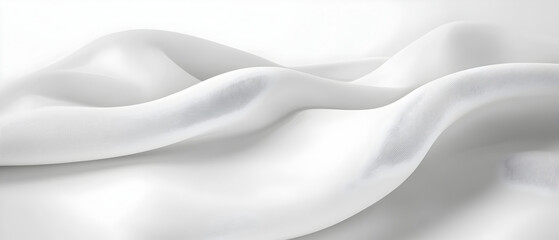 Obraz premium A flat vector illustration of a white background with a delicate fabric texture, featuring small, subtle shadow waves. The texture is smooth and minimal, with light shadows adding depth and dimension