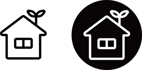 エコな家のアイコン素材