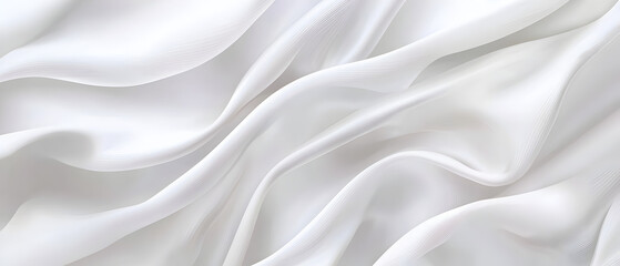Obraz premium A flat vector illustration of a white background with a delicate fabric texture, featuring small, subtle shadow waves. The texture is smooth and minimal, with light shadows adding depth and dimension