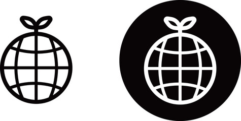 エコな地球のアイコン素材