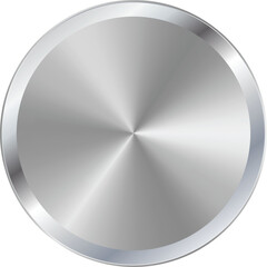 Silver Metal Button, circular metal button, Stainless steel texture, silver grading metal, silver button round circle