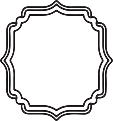  Vector frames black on a white background vintage 