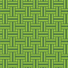 Green and white geometric seamless pattern.