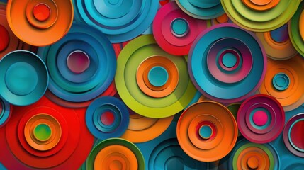 Vibrant Circular Abstract Pattern Colorful