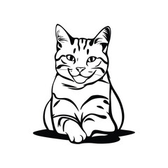  Cat vector outline illustration design
