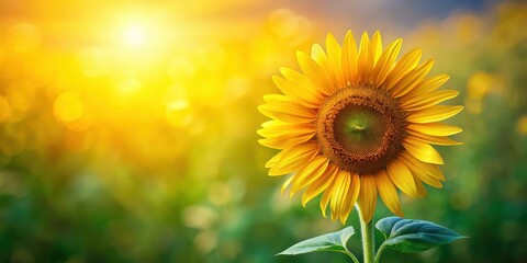 Obraz premium Sunflower flower with background, sunflower, flower, background, isolated, nature, yellow, petals, vibrant, summer, botanical
