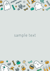 ハロウィンモチーフのフレーム素材