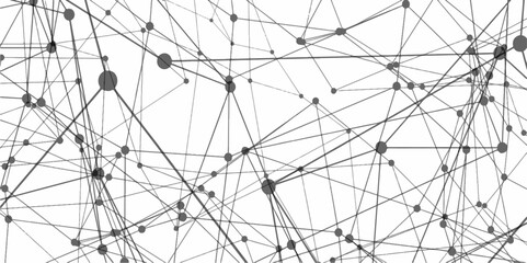 Technology abstract white digital background of points and lines. Connection science background Grey Mesh. Abstract backgrounds of molecules light gray lines digital technology concept network connect