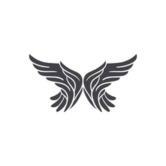 Wings icon collection. Bird wings, angel wings elements. Vector illustration
