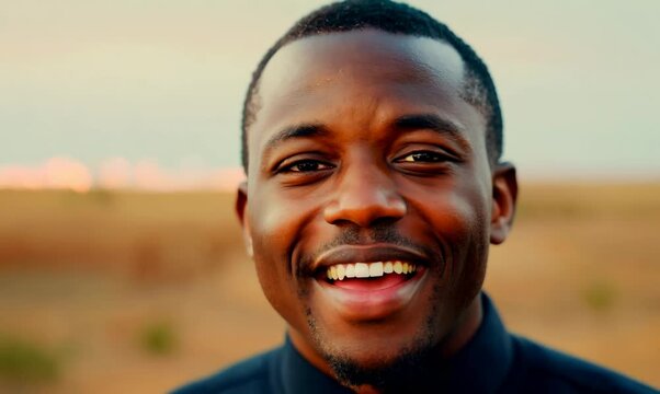 Timelapse Close-Up of Malawian Man Expressing Joy and Surprise