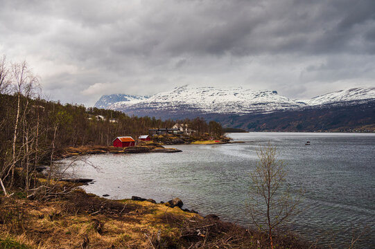 nature sceneries along the road from Sortland to Tennevoll, Norway