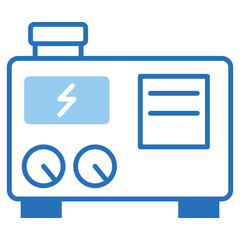 Generator Icon Design. Representing Power Supply. Backup Power. Electricity Generation. Emergency Use. Vector icon.