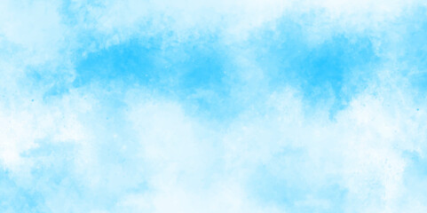 Obraz premium White cumulus clouds formation in blue sky. Sky clouds landscape light background. Cloudy morning sky of winter season with various natural and blurry tiny clouds. Abstract fresh and shiny winter.