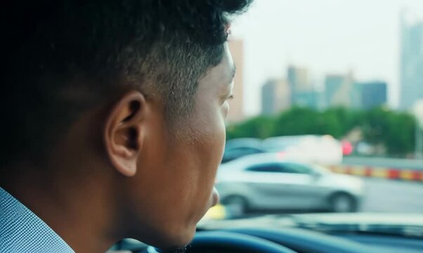 Chinese Man Expertly Parallel Parking in Busy City Street