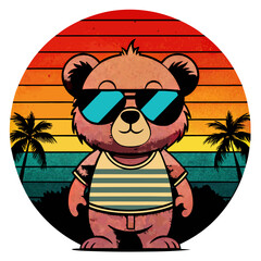 panda on the beach