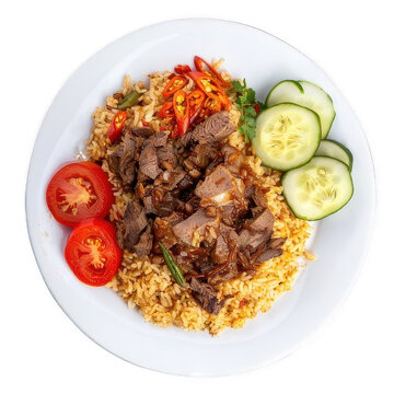 A plate of Kebuli.Arab Food  

