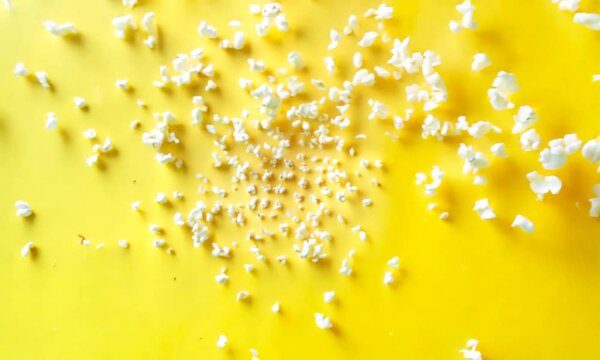 Popcorn Pattern on Yellow Background