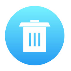 trash bin icon vector simple design illustration 