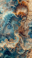 Fototapeta premium Intricate Patterns on a Dynamic Substrate Highlighting Vivid Colors and Detailed Artwork