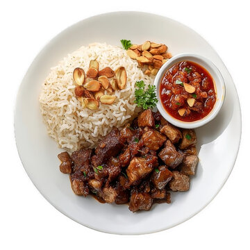 A plate of Kebuli.Arab Food  
