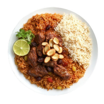 A plate of Kebuli.Arab Food  
