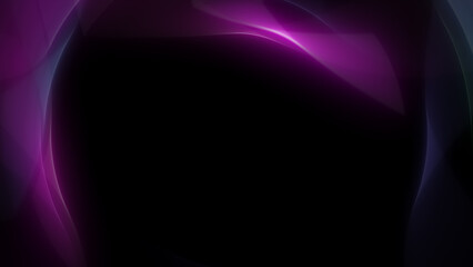 Abstract blur mist smoke texture on black background. Gradient wave curve lines with blend colorful neon glow for overlay element.